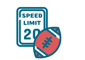 icon football speed limit sign